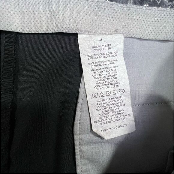 Callaway Men’s Golf Shorts | Black | Size 38x10 | Flat Front | Performance - Picture 6 of 7